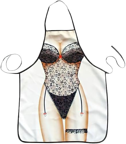 HAKSEN Funny Aprons for Men, Gag Grilling Apron for Men Women Kitchen Cooking by HAKSEN