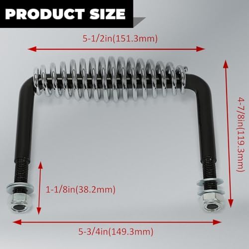 HECASA 6" Spring Handle Wide Overall Rod BBQ Pits Trailers Custom Metal Pro - Image 3