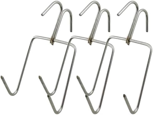 TAODAN 3PCS 130x70mm Silver 304 Stainless Steel Smoking Rack Suitable by TAODAN