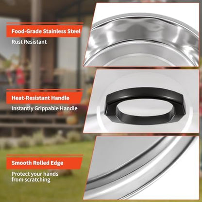 12 Inch Stainless Steel Cheese Melting Dome - Image 3