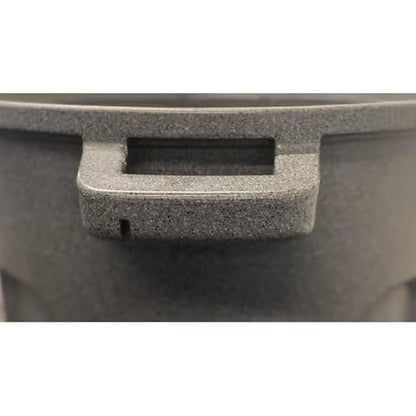 20 Gallon Dark Gray Outdoor Lidless Trash Can – Heavy Duty Resin Waste Container for Yard, Garage, Shop & Commercial Use, Durable Weather-Resistant Design for Daily Trash and Debris Disposal