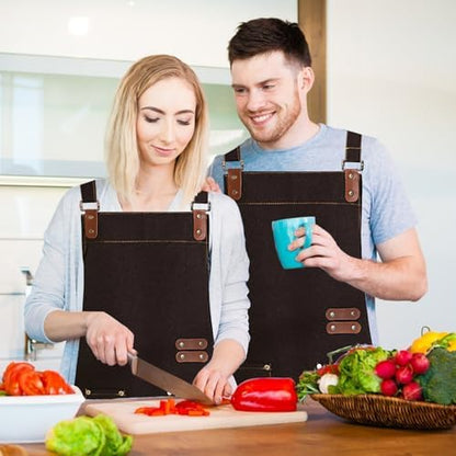 Apron for Men Women, Chef Cotton Apron - Image 6