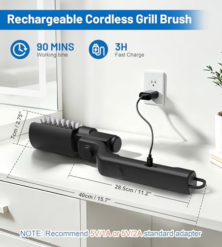 Electric Grill Brush for Outdoor, High Torque Grill Cleaner, Cordless BBQ Grill - Image 6