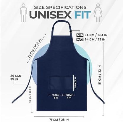 Utopia Kitchen Bib Aprons 4 Pack Adjustable - Image 2