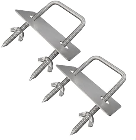 Rotisserie Fork Rectangular U-Bolt 304 Stainless Steel 2pcs by HDWYSY
