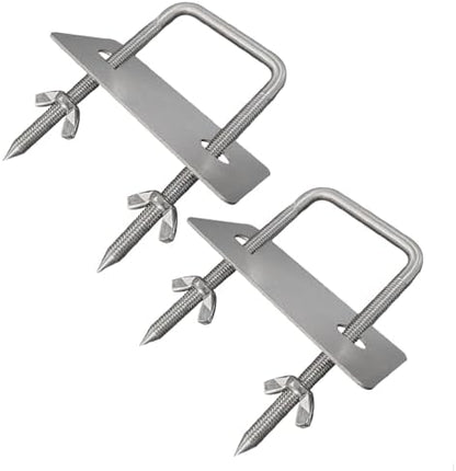 Rotisserie Fork Rectangular U-Bolt 304 Stainless Steel 2pcs by HDWYSY