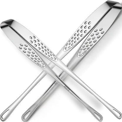 Stainless Steel Food Tongs, Anti Slip Cooking Clip. | Perforated Breathable by Unknown