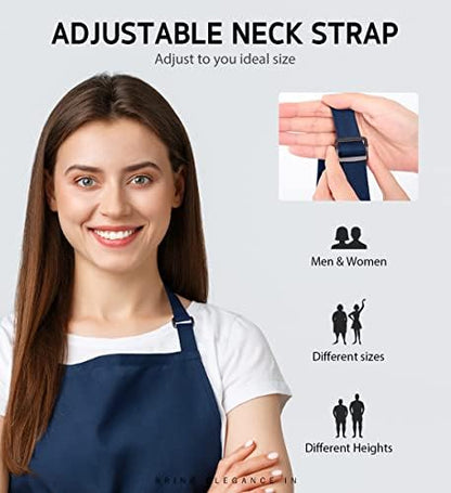 Syntus Apron for Men Women, Adjustable Cooking Kitchen Apron - Image 4