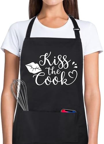 Xornis 100% Cotton Funny Apron for Men Women Adjustable Bib Aprons by Xornis