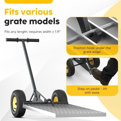 Heavy Duty Grate Lifter Trolley - Image 5