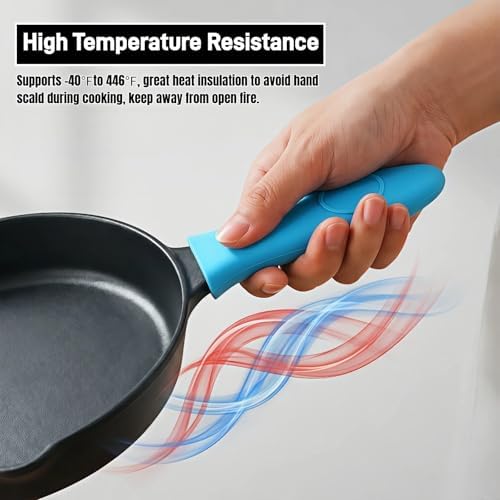 Silicone Hot Handle Covers for Cast Iron Skillet, Pan and Pot, Heat Resistant - Image 4