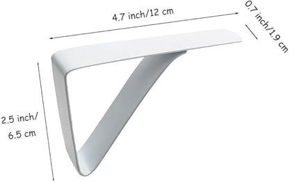 Large Tablecloth Clips Stainless Steel Rust Proof Table Cloth Clips Table Clips for Home, Restaurants, Picnic, Party, Dining Tables - Fits Up to 2.6 Inch Thick Tables 8Pcs White