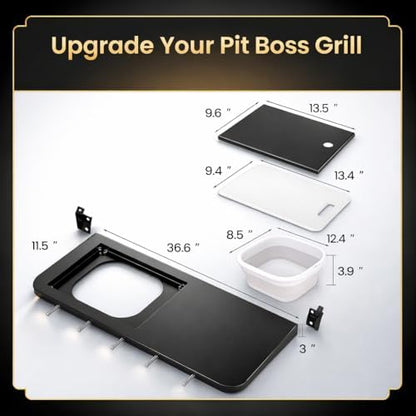 3-in-1 Foldable Front Shelf for Pit Boss Austin XL 1000/Savannah 1500 - Image 2