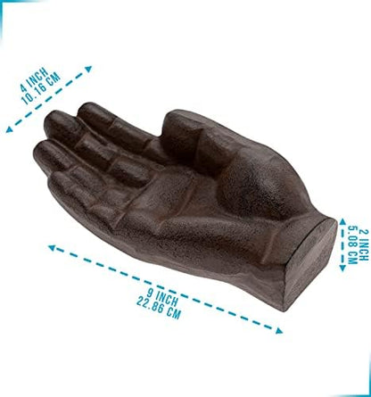 Comfify Cast Iron Hand-Shaped Cigar Ashtray – 7.87"L × 3.93"W - Image 3
