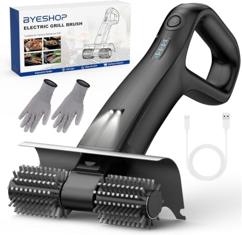 2026 Electric Grill Brush with 2 Brush Heads, 800RPM High Torque BBQ Cleaner by Unknown