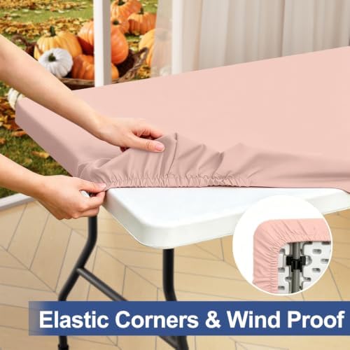 homing Rectangle Table Cloth Cover 4 Foot Elastic Fitted Tablecloth - Image 2