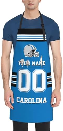 Personalized Football Style Aprons Add Name and Number Kitchen Aprons Work - Image 2