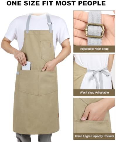 Chef Apron w/Pockets, Adjustable Strap - Image 2