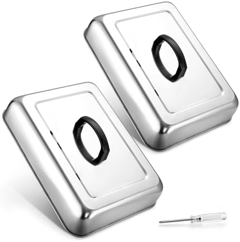 Onader 13 x 9 Inch Rectangular Melting Dome Griddle Lid Set, Stainless Steel by Onader