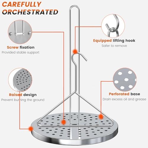 ZJYWSCH Turkey Fryer Stand Kit Stainless Steel, Vertical Chicken Roaster Stand - Image 4
