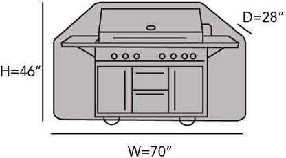 Covermates Grill Cover - Weather Resistant Outdoor Cover, Heavy Duty BBQ Covers for Large Outdoor Kitchen, Elite 300D Polyester, 70 Inch, Charcoal
