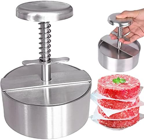 Burger Press Stainless Steel Hamburger Patty Maker Grill Griddle by NOBER