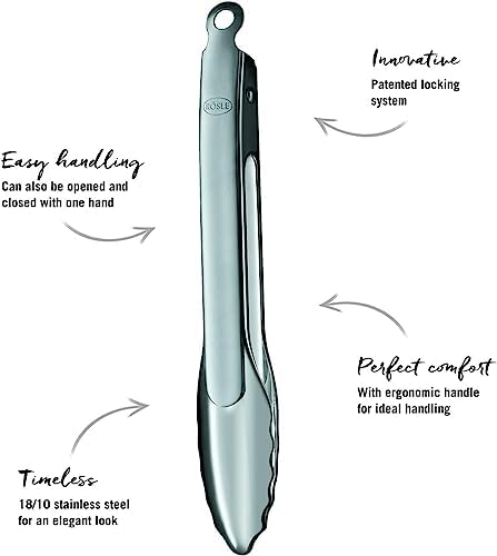 Rosle 12916 Stainless Steel One-Handed Lock and Release Tongs 12 in. - Image 3