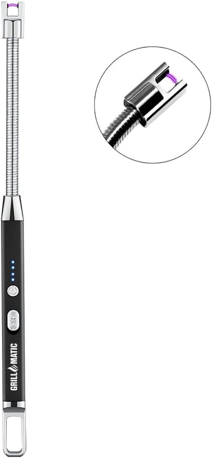 Windproof, Rechargeable, Flexible Neck, Lithium Ion, Electronic, Butane Free, Flameless, USB Grill Lighter