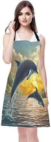EKOBLA Dolphin Aprons Ocean Jumping Sea Beautiful Sunset Beautiful Landscape - Image 2