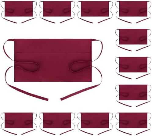 BOHARERS Waist Apron with 3 Pockets 12 Pack by BOHARERS