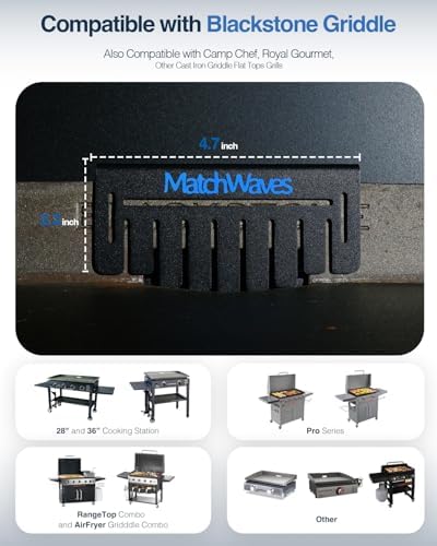 Grease Gate Blocker for Blackstone Griddle, Mesh Screen for Blocking Food from - Image 2