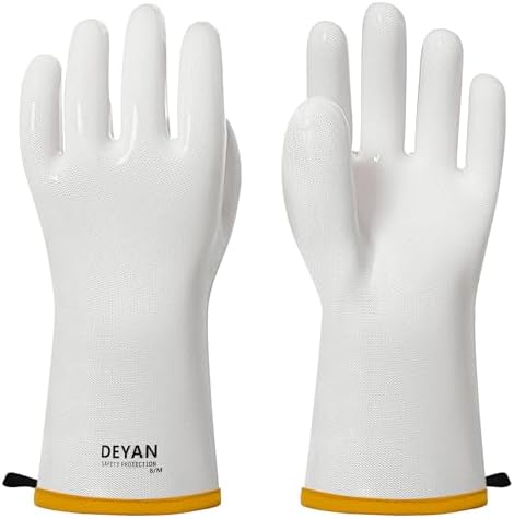 DEYAN Silicone BBQ Grill Gloves, Heat Resistant Oven Mitts by DEYAN