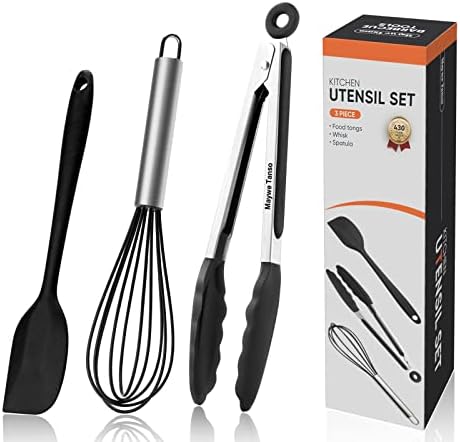 3PCS Silicone Cooking Utensil Set, Non Stick Kitchen Tool by MayweTanso