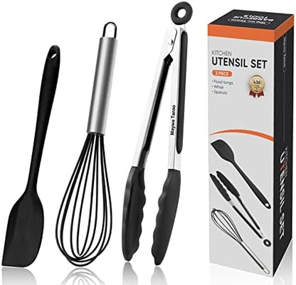 3PCS Silicone Cooking Utensil Set, Non Stick Kitchen Tool by MayweTanso