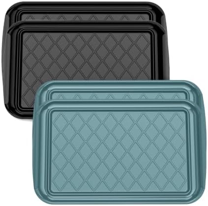 Grilling Prep & Serve Trays for Party Set of 4, Large BBQ Serving Platters by Unknown