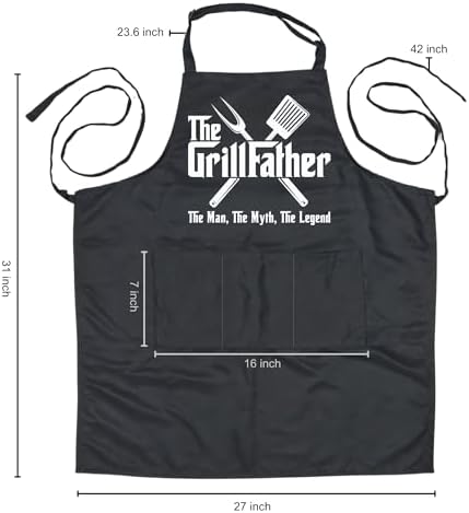 Funny Aprons for Men, Funny Mens BBQ Apron, Men's Aprons for Grilling, Cooking - Image 4