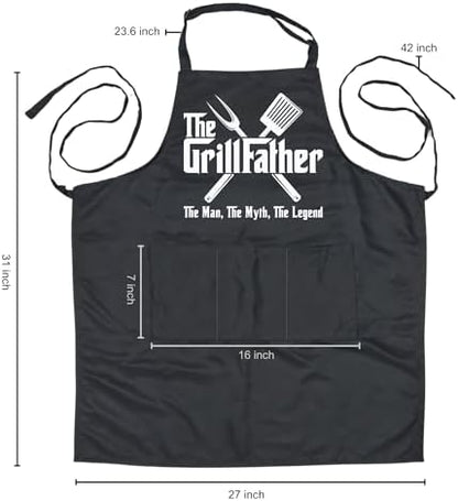 Funny Aprons for Men, Funny Mens BBQ Apron, Men's Aprons for Grilling, Cooking - Image 4