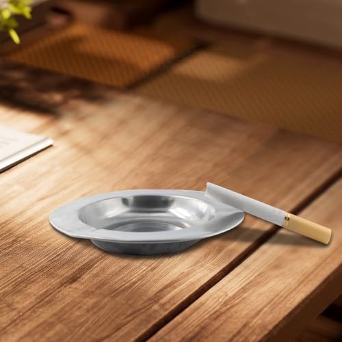 Lilaly 10-Pack Ashtray Round Cigar Ash Tray Stainless Ashtray - Image 4