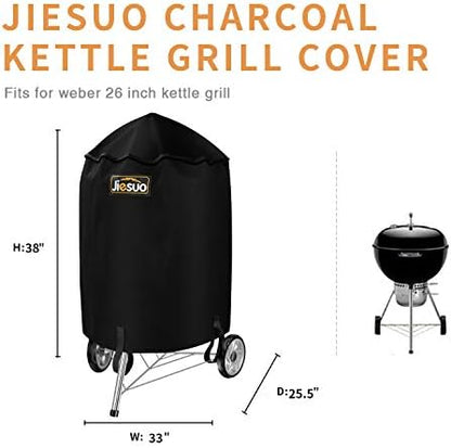 26 Inch Grill Cover for Weber Charcoal Kettle Grill Cover - Image 6