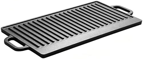 Cast Iron Grill Griddle, Reversible Rectangular - Image 2