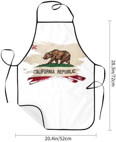 State Flag Apron with Bib Adjustable Kitchen Cooking Aprons Waitress Barbecue - Image 3