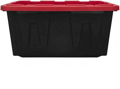 2-Pack 27-Gallon Storage Boxes with Snap-on Lids. Durable and Suitable for Storing Household Items, as well as for Use in Industrial and Outdoor Environments.