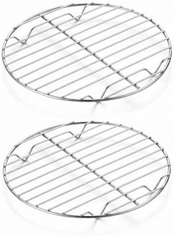 Herogo Round Cooking Racks, 2 Pack 7.6 inch Steaming Cooling Racks by Herogo