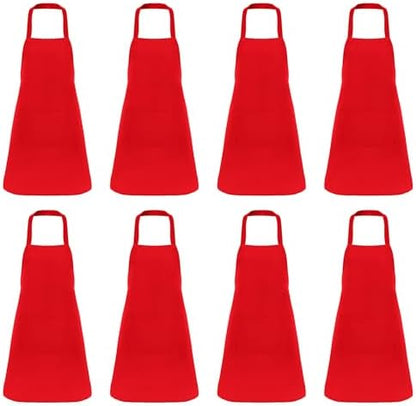 Fengek 8 Pcs Bib Apron for Unisex Colorful Kitchen Apron Bulk by Fengek