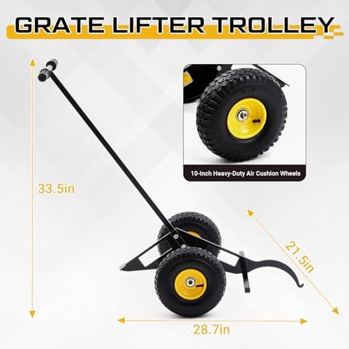 BBTO Grate Lifter Trolley Heavy Duty Grate Removal Tool - Image 4