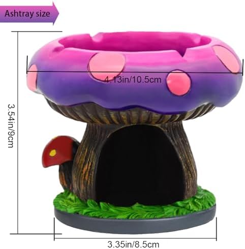 Colonial Tin Works Cute Mushroom House Ashtrays - Image 6
