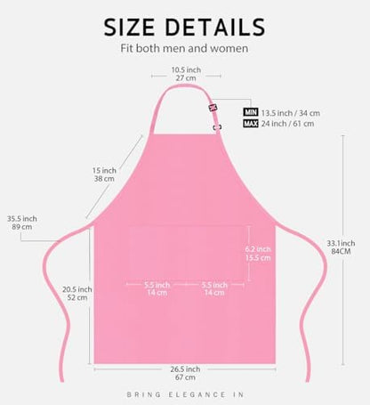 Syntus Apron for Men Women, Adjustable Cooking Kitchen Apron - Image 2