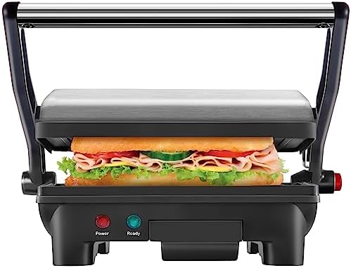 Chefman Electric Panini Press Grill, Compact 2-Slice Sandwich Maker, Non-Stick by Chefman