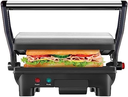 Chefman Electric Panini Press Grill, Compact 2-Slice Sandwich Maker, Non-Stick by Chefman