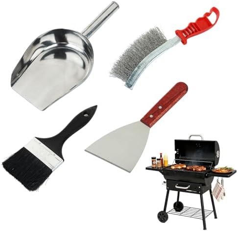 Grill Ash Cleaning Pellet 4-Piece Kit，Metal Material Durability by Unknown